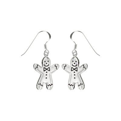 Sterling Silver Gingerbread Earrings