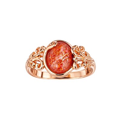 Sunstone Copper Ring