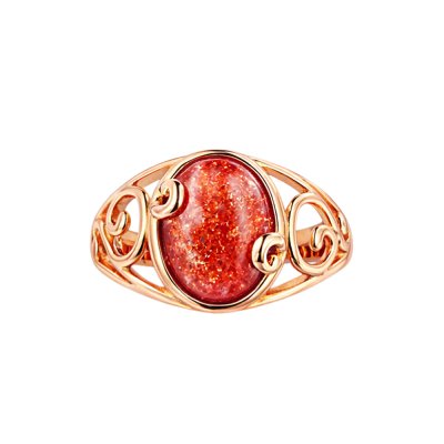 Sunstone Copper Ring