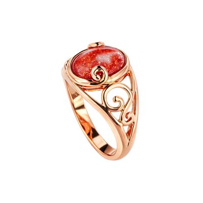 Sunstone Copper Ring
