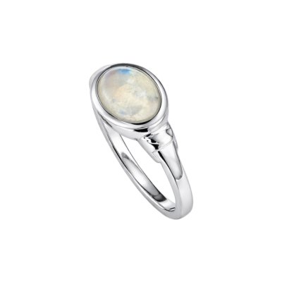 Rainbow Moonstone Sterling Silver Ring