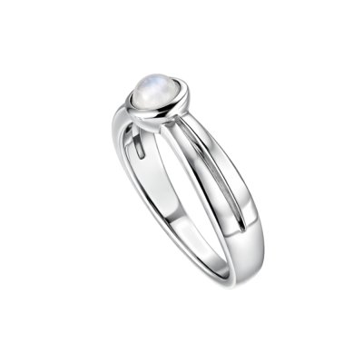 Rainbow Moonstone Sterling Silver Ring