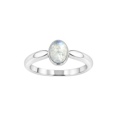 Rainbow Moonstone Sterling Silver Ring