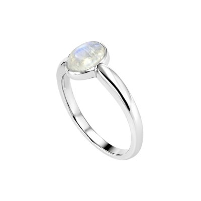 Rainbow Moonstone Sterling Silver Ring