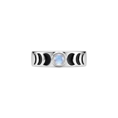 Rainbow Moonstone Sterling Silver Ring