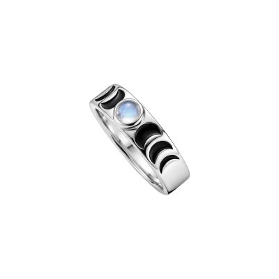 Rainbow Moonstone Sterling Silver Ring