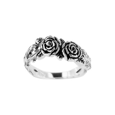 Sterling Silver Rose Ring