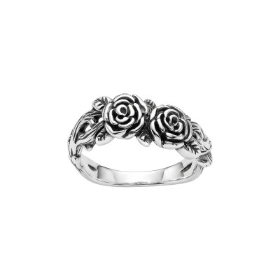 Sterling Silver Rose Ring