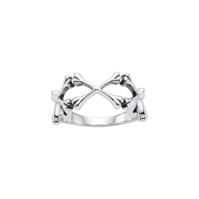 Sterling Silver Cross Bone Ring