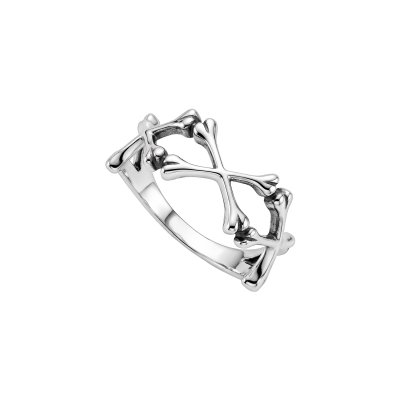 Sterling Silver Cross Bone Ring