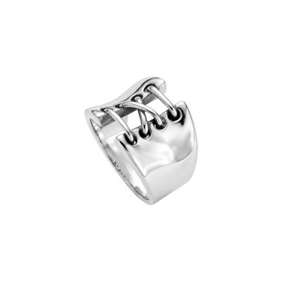 Sterling Silver Corset Ring
