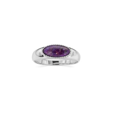 Purple Turquoise Sterling Silver Ring