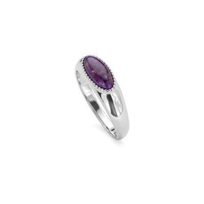 Purple Turquoise Sterling Silver Ring