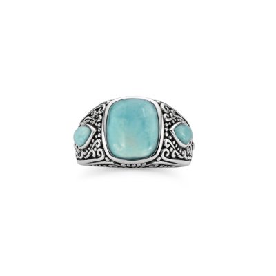 Larimar Sterling Silver Ring