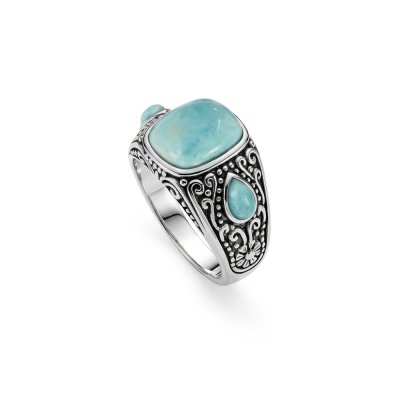 Larimar Sterling Silver Ring