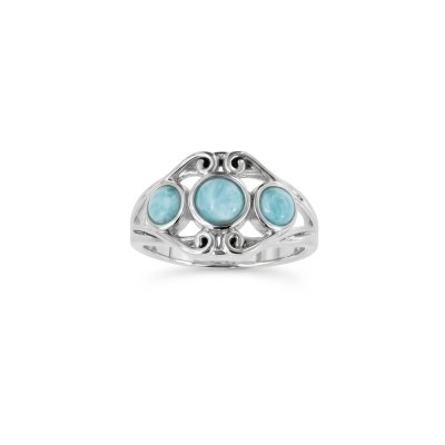 Larimar Sterling Silver Ring