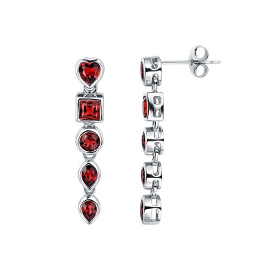 Garnet Sterling Silver Earrings