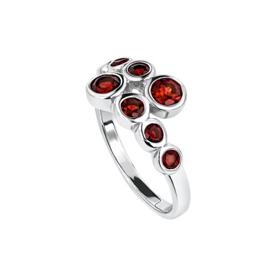 Garnet Sterling Silver Ring