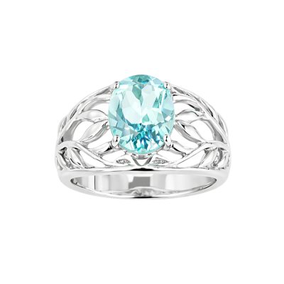 Sky Blue Topaz Sterling Silver Ring