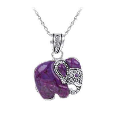 Sterling Silver Elephant Pendant with Chain 18 Inches