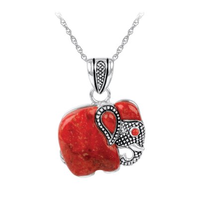 Sterling Silver Elephant Pendant with Chain 18 Inches