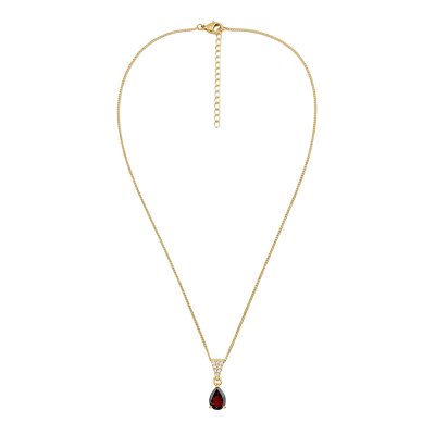 Sky Blue Topz & White Zircon 18k Yellow Gold Over Sterling Silver Pendant With Chain 18+2 Inches