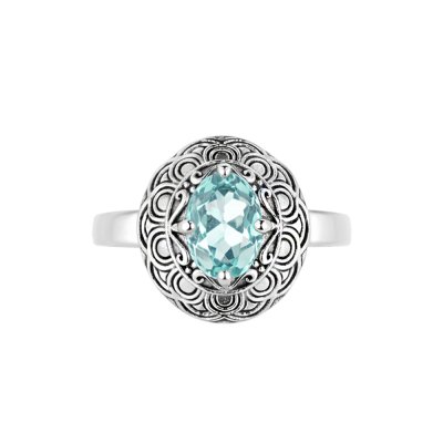 Sky Blue Topz Sterling Silver Ring