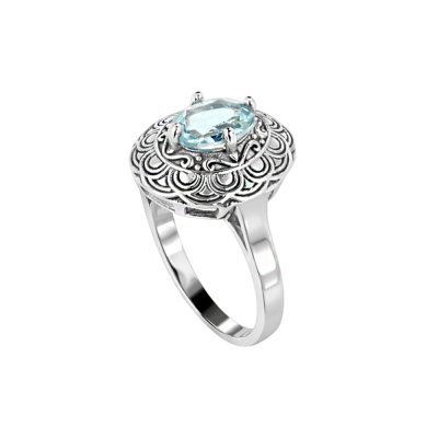 Sky Blue Topz Sterling Silver Ring