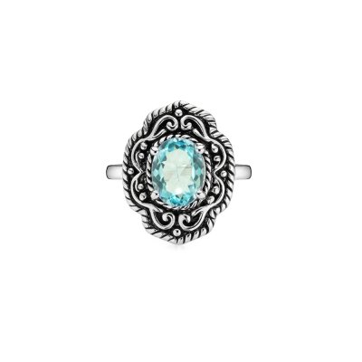 Sky Blue Topz Sterling Silver Ring