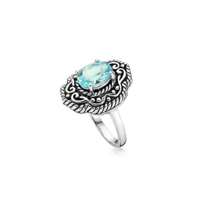 Sky Blue Topz Sterling Silver Ring
