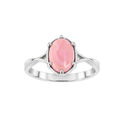 Pink Conch Shell Silver Sterling Silver Ring