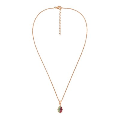 Ruby Zoisite Copper Pendant With Chain 18+2 Inches
