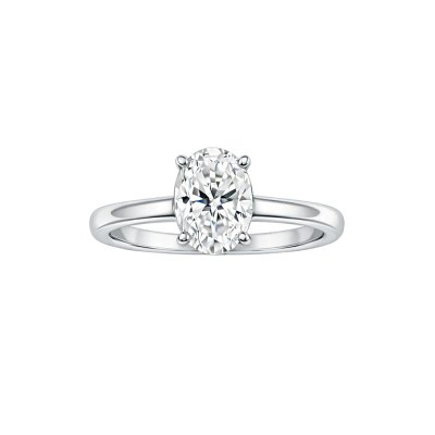 Moissanite Sterling Silver Ring 1.00 ctw