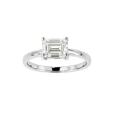 Moissanite Sterling Silver Ring 1.00 ctw