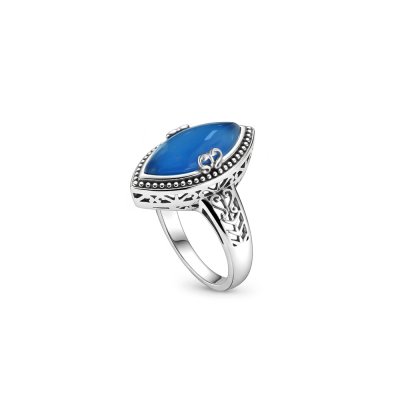 Chalcedony Sterling Silver Ring