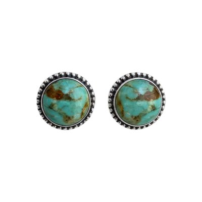 Turquoise Sterling Silver Stud Earrings