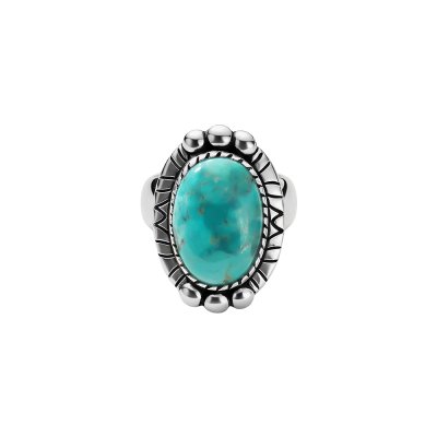 Western Turquoise Sterling Silver Ring