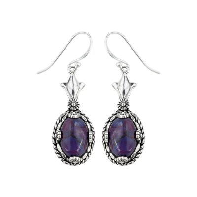 Purple Turquoise Sterling Silver Earrigs