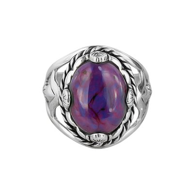 Purple Turquoise Sterling Silver Ring