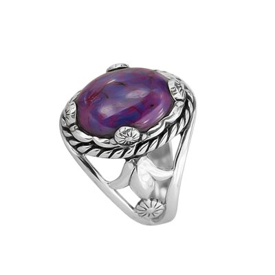 Purple Turquoise Sterling Silver Ring