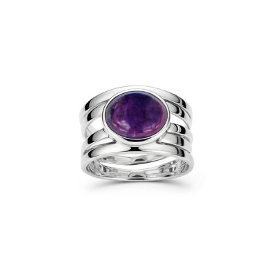 Purple Turquoise Sterling Silver Ring