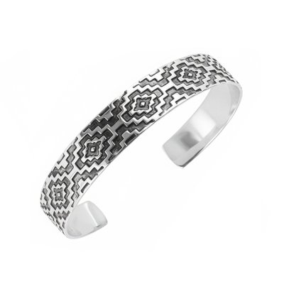 Southwestern Sterling Silver Cuff Bangle
