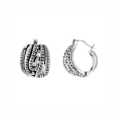 Squid Tentacles Sterling Silver Hoop Earrings