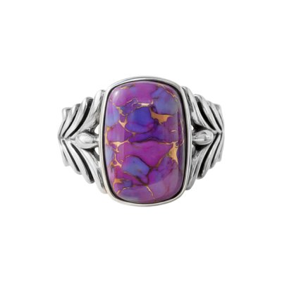 Purple Turquoise Sterling Silver Ring