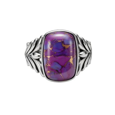 Purple Turquoise Sterling Silver Ring