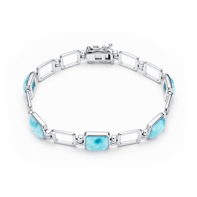 Larimar Sterling Silver Bracelet