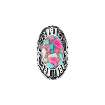 Cotton Candy Magnesite Sterling Silver Ring