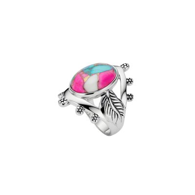Cotton Candy Magnesite Sterling Silver Ring