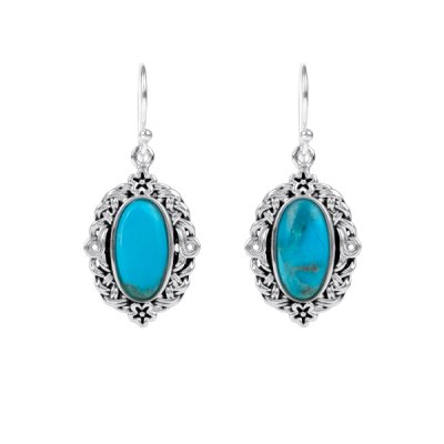 Sterling Silver Turquoise Flower