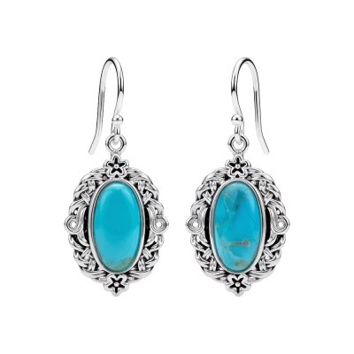 Sterling Silver Turquoise Flower